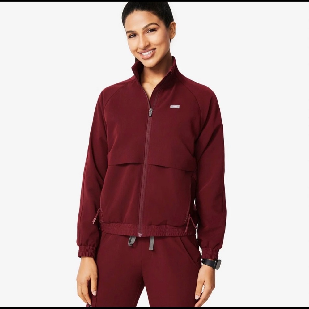 RARE FIGS Sydney Burgundy Scrub Jacket XS